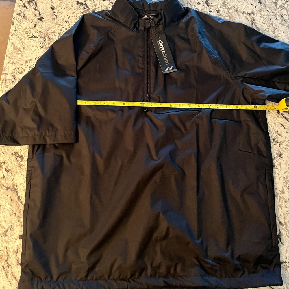 NWT - Black Adidas Golf Windbreaker Pullover Jacket